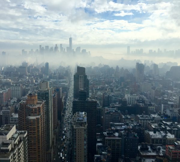 New York City skyline with summer 