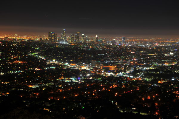night-california-downtown-la