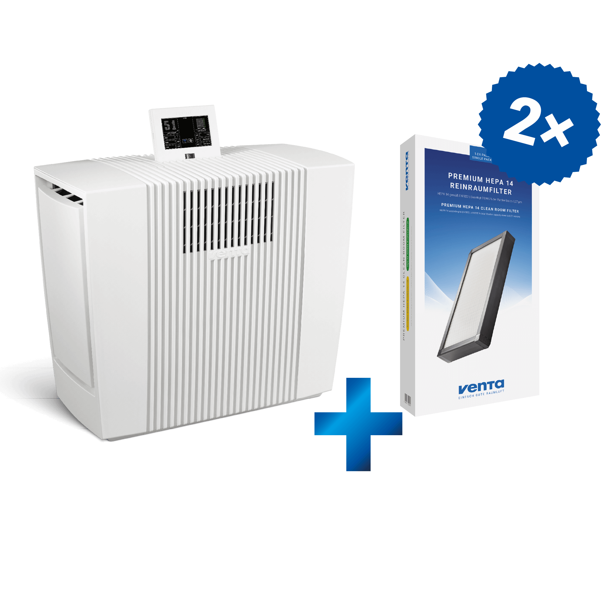 LP60 Ultra Luftreiniger + 2x Premium HEPA 14 Filter